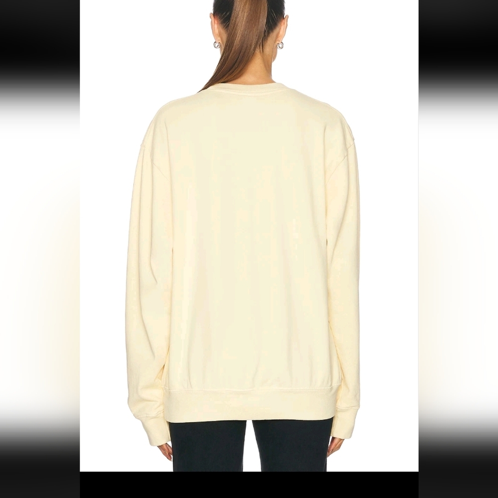 Sporty & Rich Butter Yellow Wellness Crewneck Sweatshirt 100% Cotton Sz M NEW - Picture 8 of 16